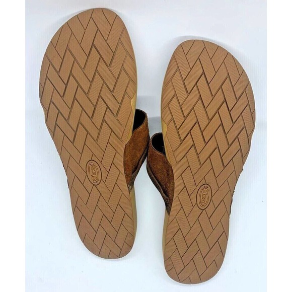 Chaco Leather Sandals in Brown and Tan - Picture 7 of 9